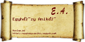 Egyházy Anikó névjegykártya