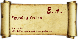 Egyházy Anikó névjegykártya